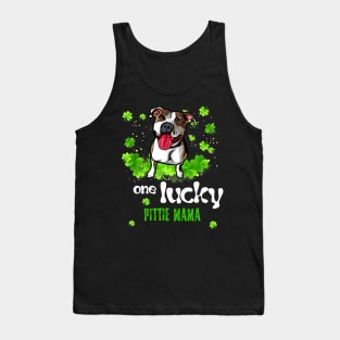 ONE LUCKY PITBULL MAMA Tank Top